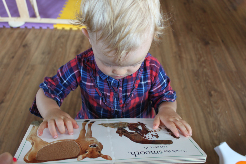 Baby loves reading