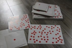 Cards with dots