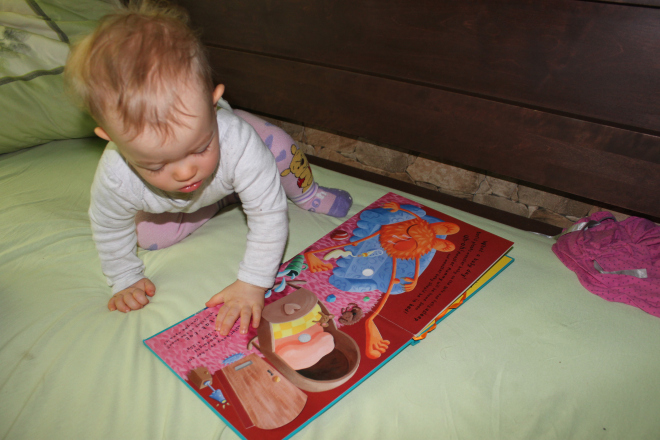 Reading to a baby